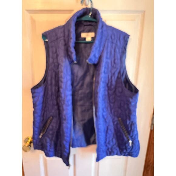 Christopher Banks Blue Vest 1X - Picture 2 of 4